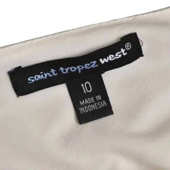 NWT Saint Tropez West Dress Bodycon Black  Cream Sleeveless Size 10 - Picture 7 of 12